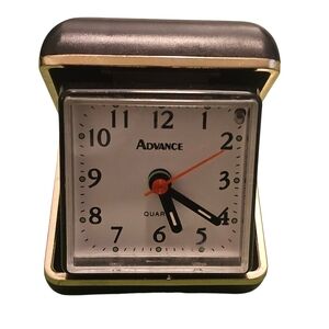 Vintagw Folding Black and Gold Table Alarm Clock